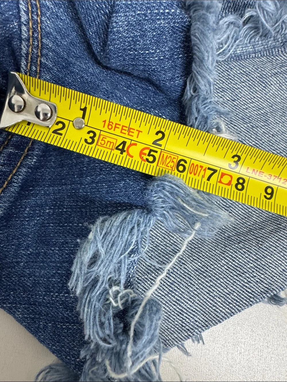 J. Crew Blue Frayed Hem Denim Shorts